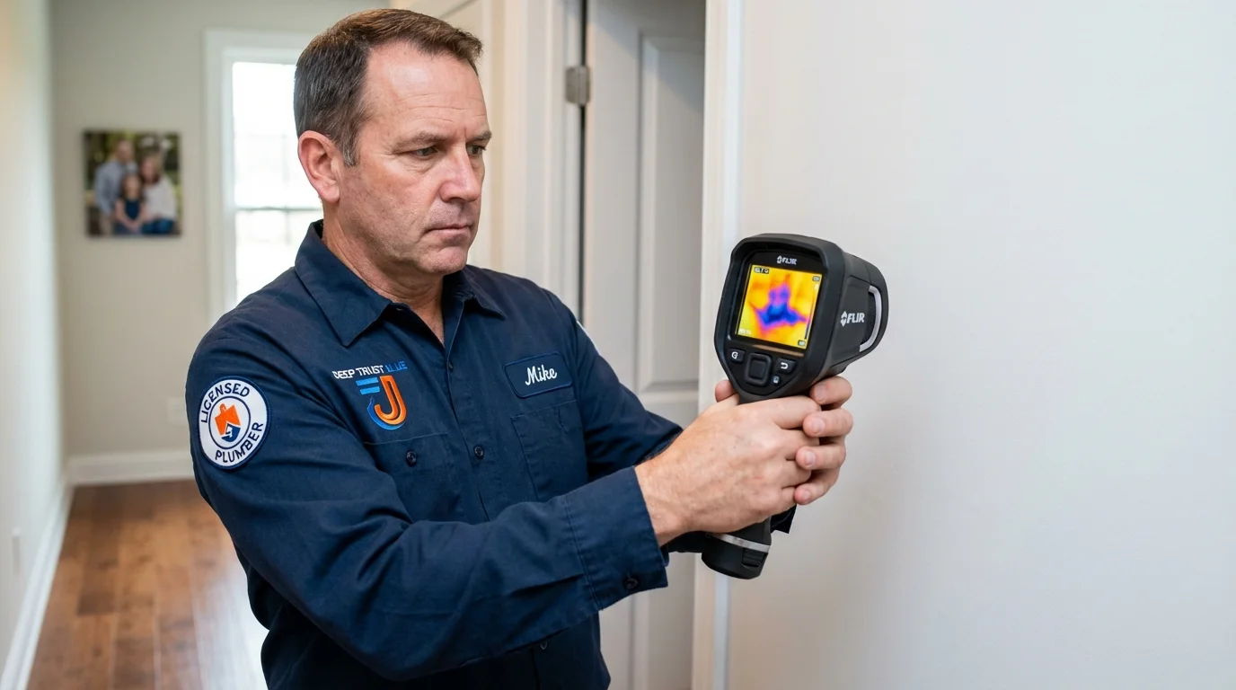 Thermal imaging leak detection by Johns Plumbing LLC in Burgettstown